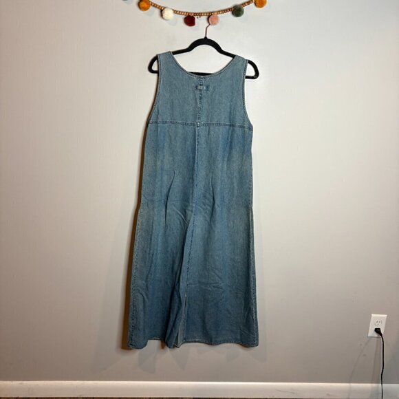 Vintage denim floral embroidered maxi dress - Picture 3 of 4
